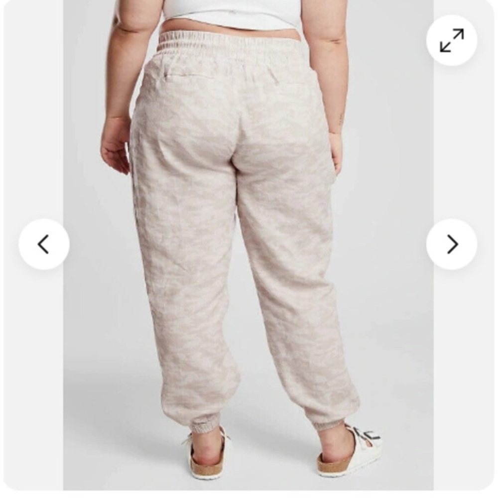 Athleta Cabo Tide Linen Jogger-Neutral Camo-Size 22 - Picture 2 of 10